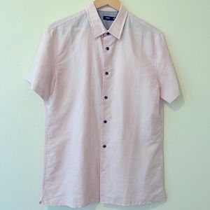 Short sleeve Vince collared linen shirt size Medium